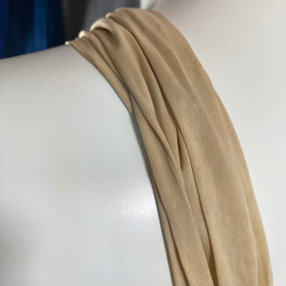 ✨HP✨AUTH GUCCI NUDE Tom Ford Twist Skin Silks Gold Blades Sexy Runway Dress 40 - Picture 10 of 17